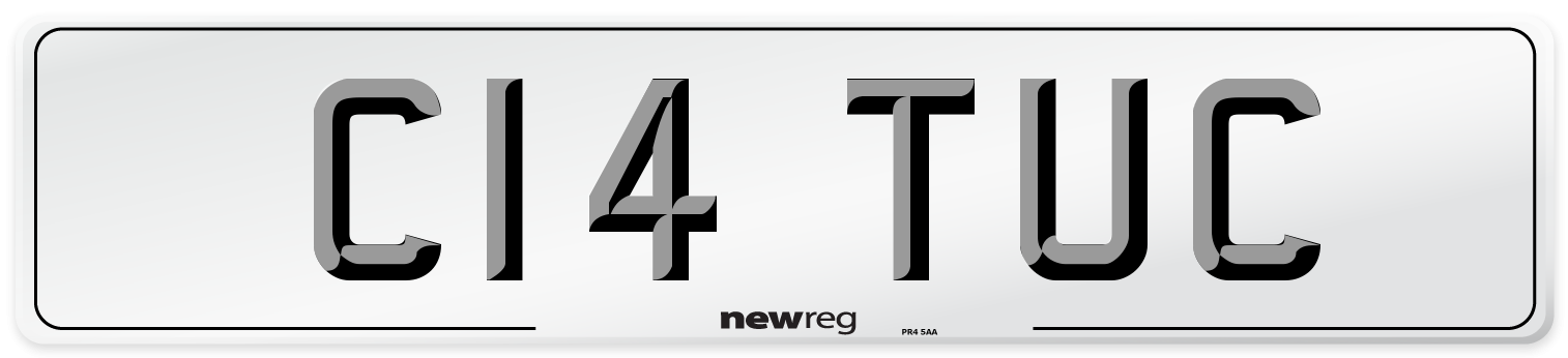 C14 TUC Number Plate from New Reg
